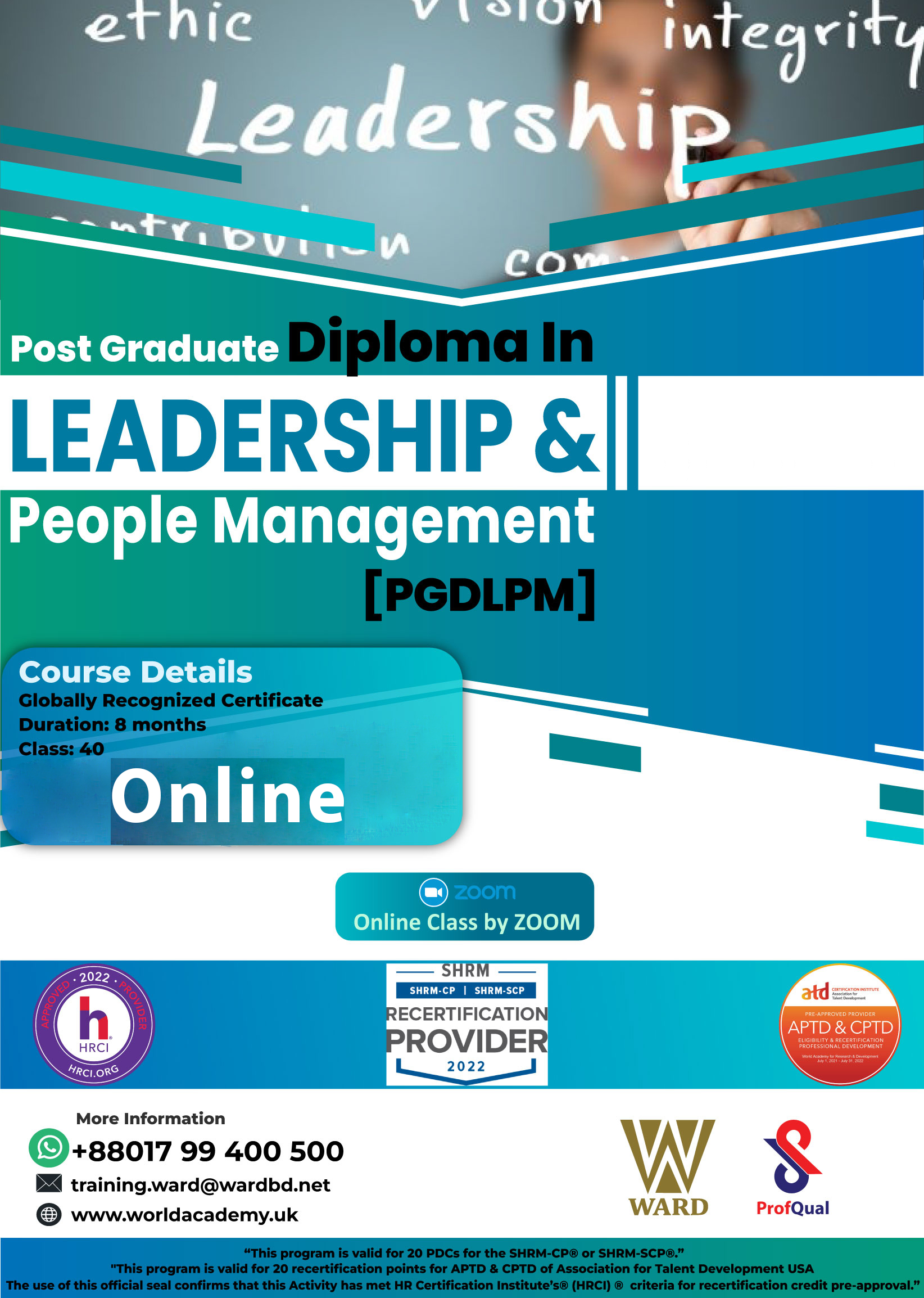 Post Graduate Diploma in  Leadership & People  Management [PGDLPM]-Online
