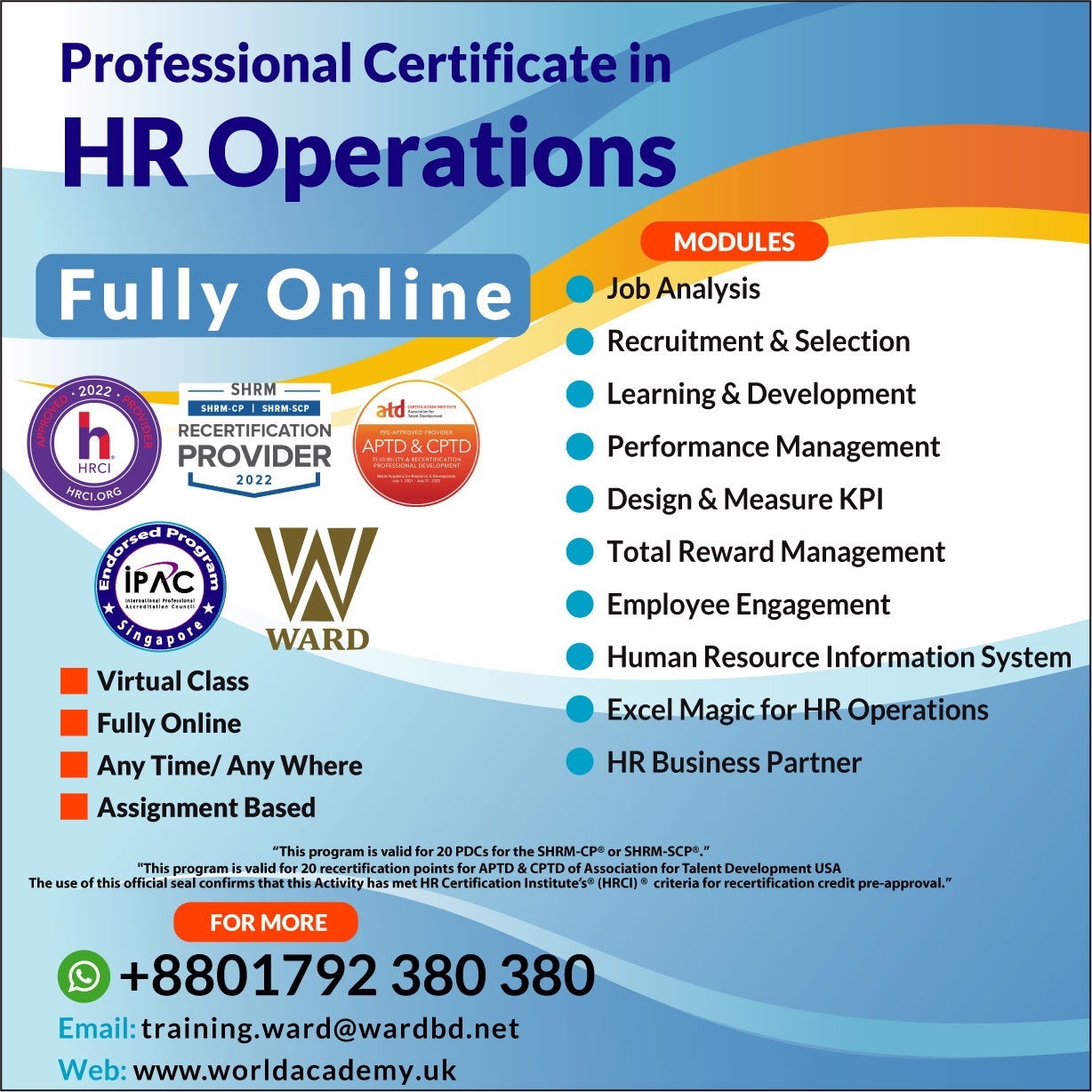 Professional Certificate in HR Operations [PcHRO]-Online